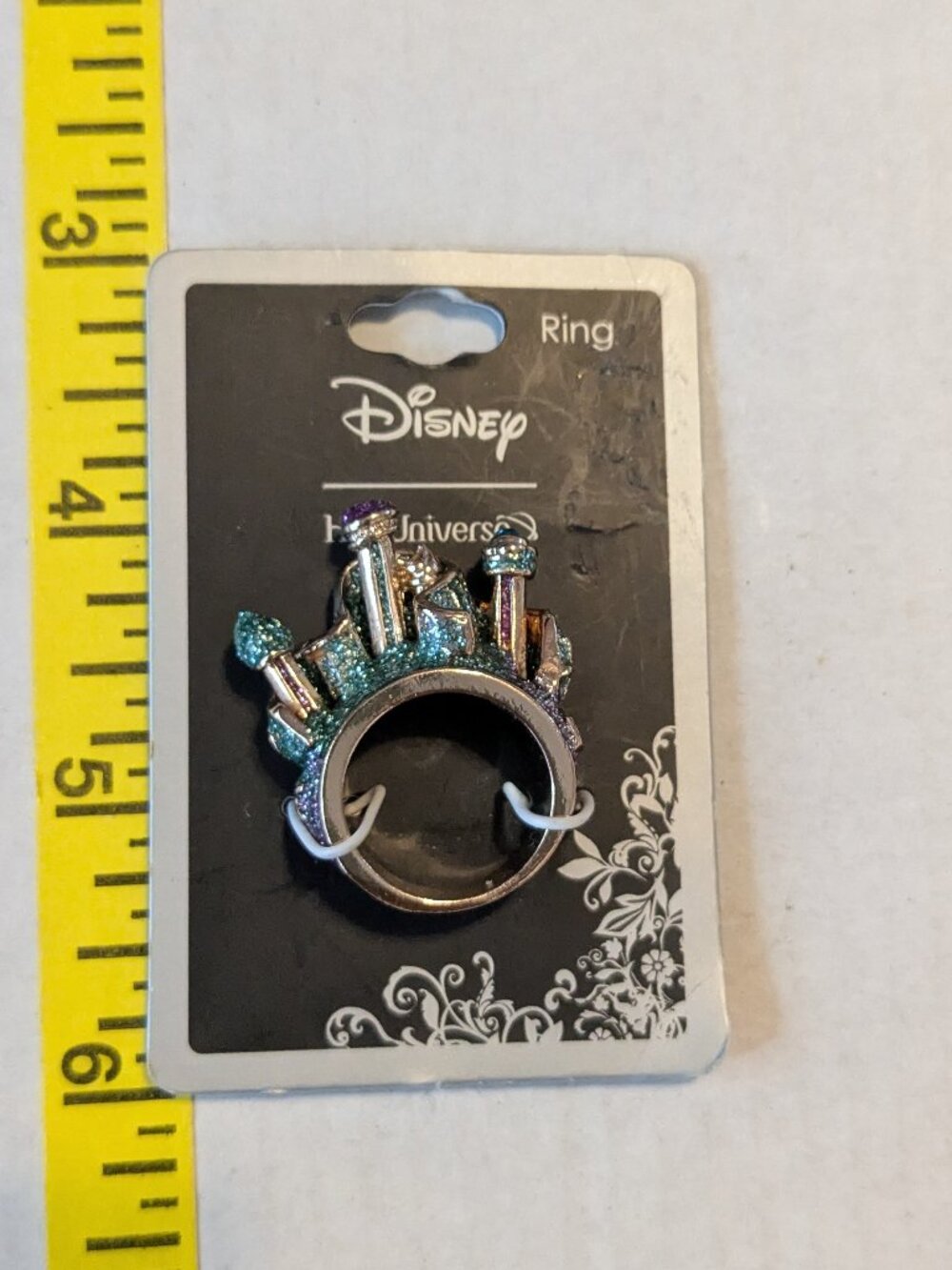 DISNEY Ariel Castle Little Mermaid 3D Ring Size 7
